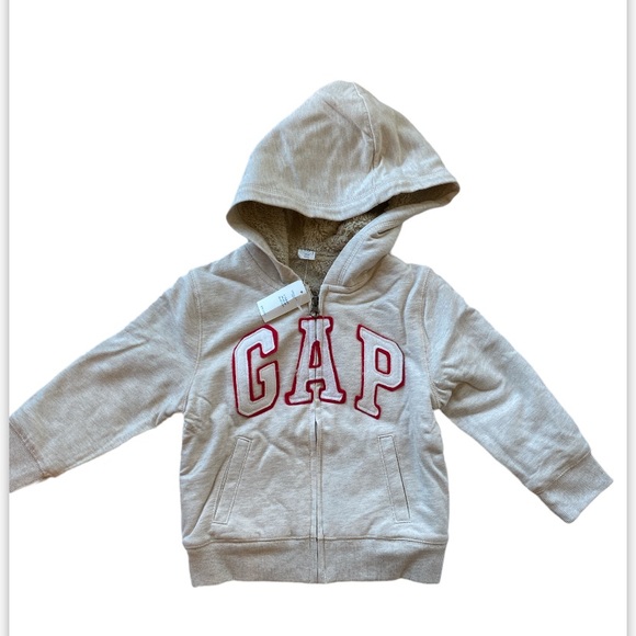 GAP Other - GAP Toddlers unisex fleece lined hoodie oatmeal color size 4T NWT